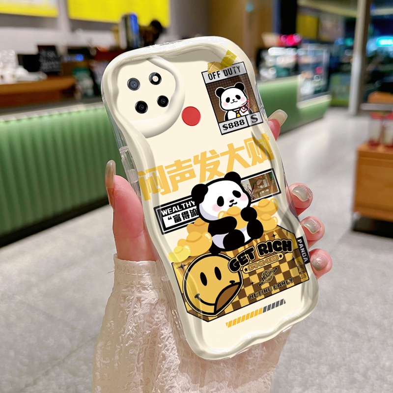 Ốp Lưng Realme C12 C25 C25s C15 C11 2020 C11 2021 C20 C20A C21Y C25Y Case Trong suốt Gấu trúc dễ thư