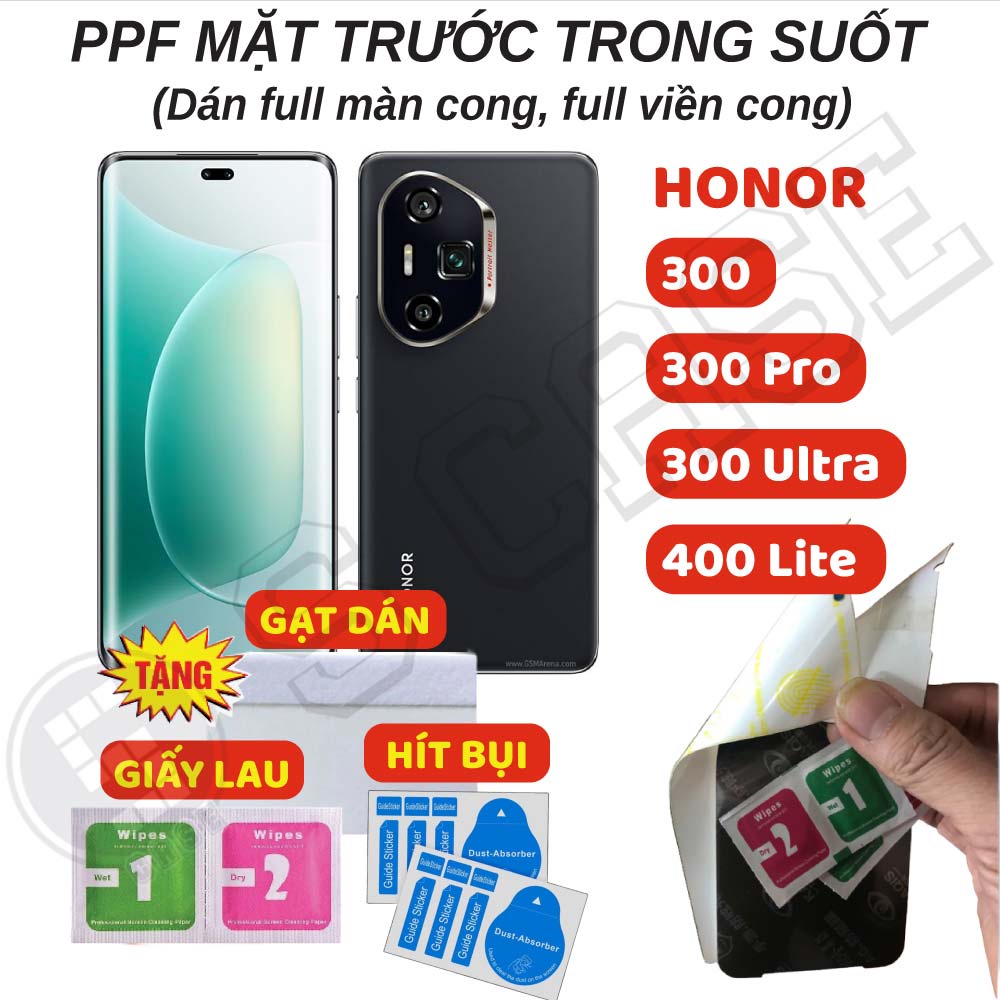 Dán PPF Full Màn Trong Suốt Honor 400 Lite/ Honor 300 Ultra/ Honor 300 Pro/ Honor 300