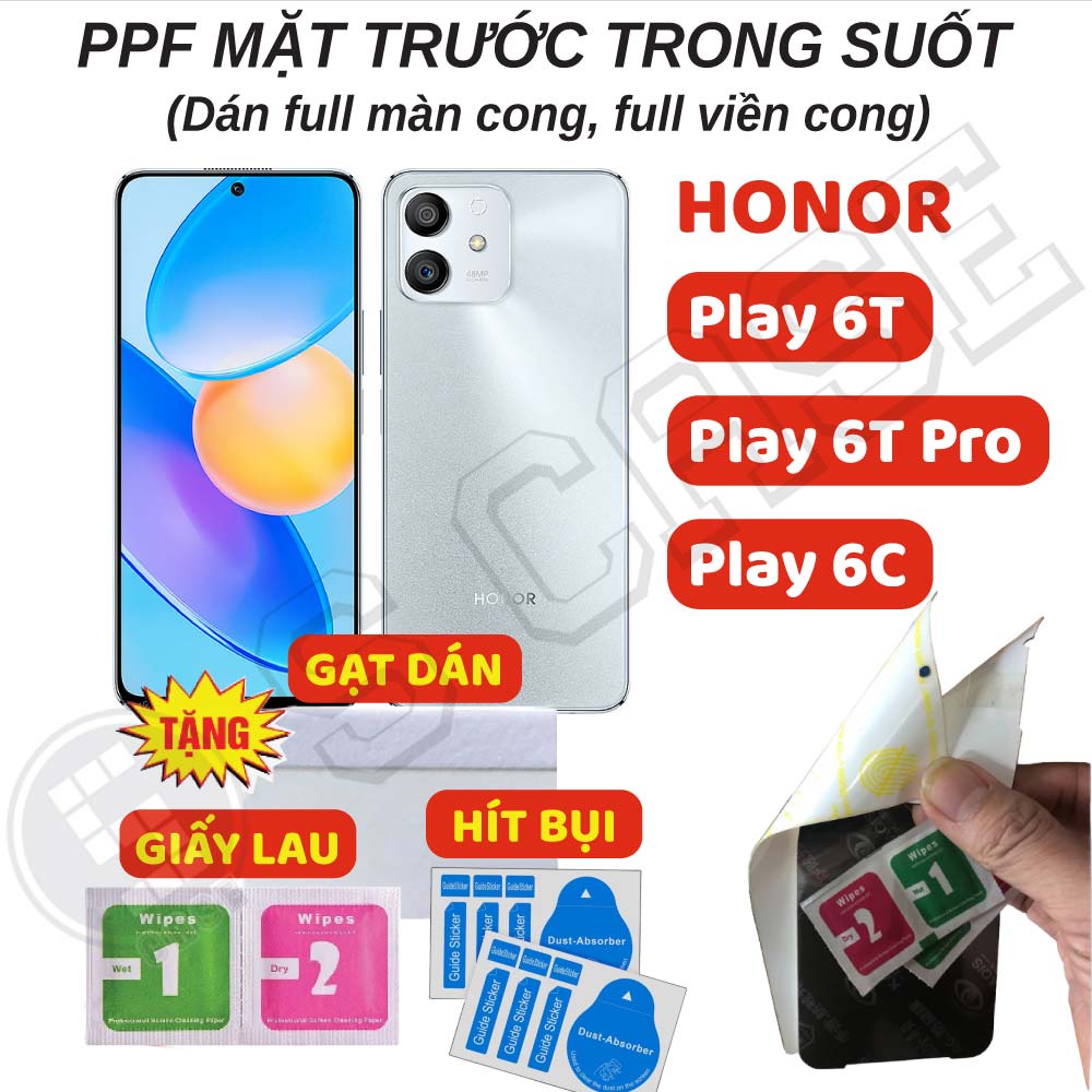 Dán PPF Full Màn Trong Suốt Honor Play 6T Pro/ 6T/ Play 6C