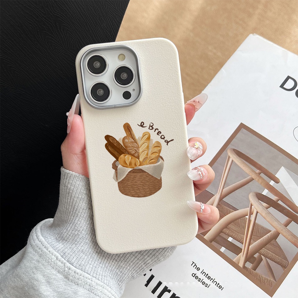 ốp iphone bánh mì vân da 16promax cho iphone x 13 11promax 12 14promax 13promax 16promax 14 15promax
