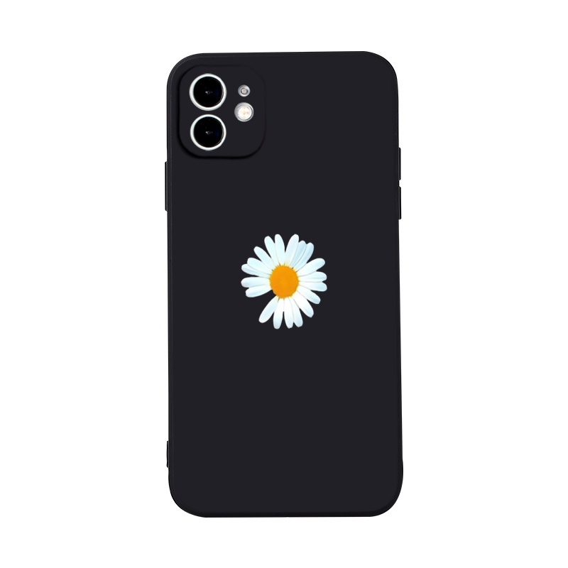 ốp lưng iphone DG hoa cúc vuông đen 16promax cho iphone 15prm 12 11 x 14promax 7 plus 14 xsmax 16pro