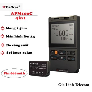  Máy đo công suất quang TriBrer APM100 4in1 laser 30km - test LAN 