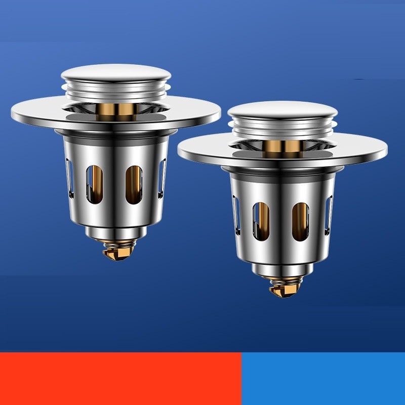 Nút chặn thoát lavabo kiểu bật nhả lọc rác thông minh - L06