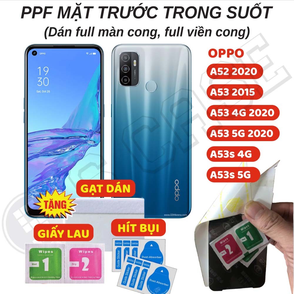 Dán PPF Full Màn Trong Suốt Oppo A53s A53 A52