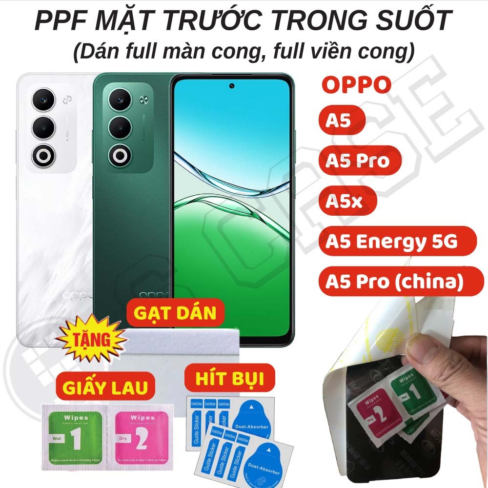 Dán PPF Full Màn Trong Suốt Oppo A5 Pro A5x A5 Enegry