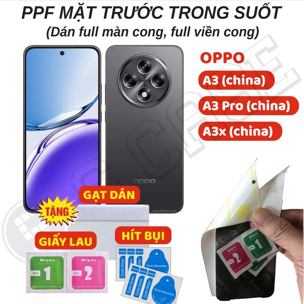 Dán PPF Full Màn Trong Suốt Oppo A3 Pro (china) A3x (china) A3 (china)