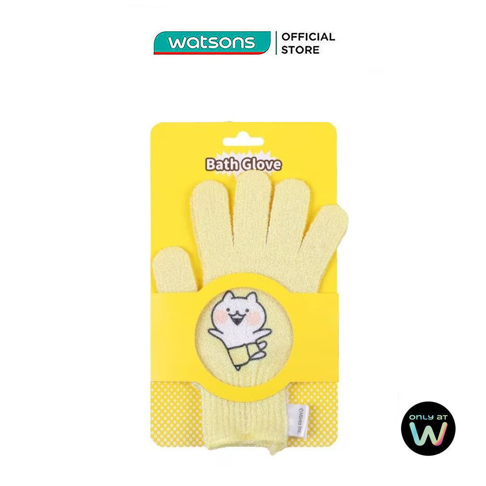Găng Tay Tắm Tẩy Tế Bào Chết Watsons 1 Đôi (Usagyuuun) (Giao màu ngẫu nhiên)