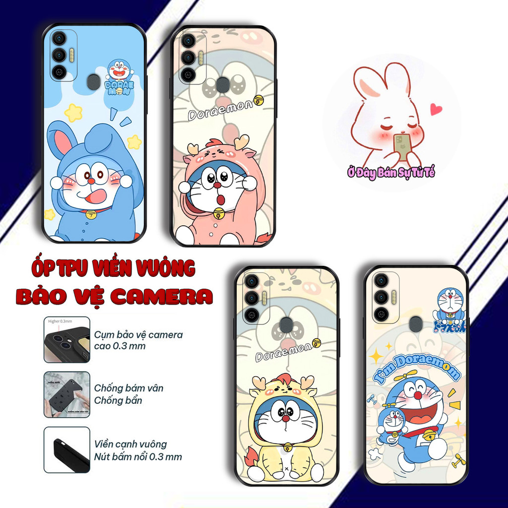 Ốp lưng Tecno Spark 7 , 7T , 7 Pro dẻo doremon anime cute