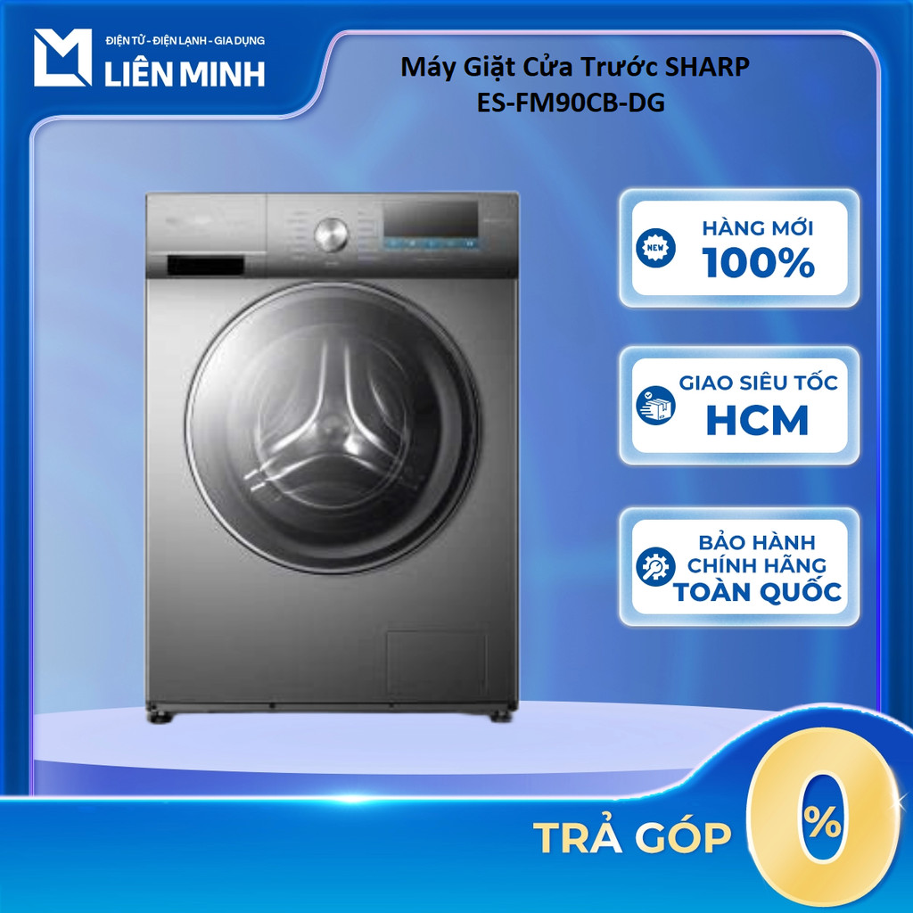 ES-FM90CB-DG / ES-FM90CB-SB  - Máy Giặt Cửa Trước Inverter 9 Kg Sharp - Bảo Hành Chính Hãng