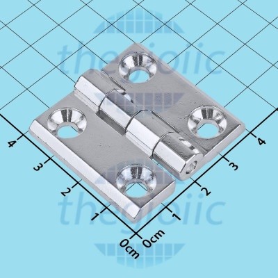 [2 Cái]- HL050-3 Bản Lề Tủ Điện Màu Bạc 40mm