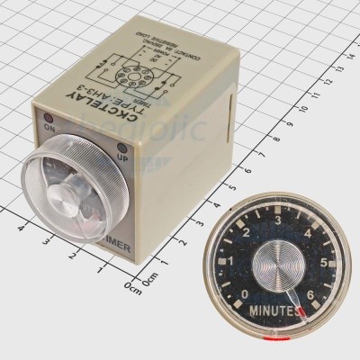 AH3-3-6M Rơ Le Thời Gian, Timer 6 Phút 220VAC 2NO 2NC