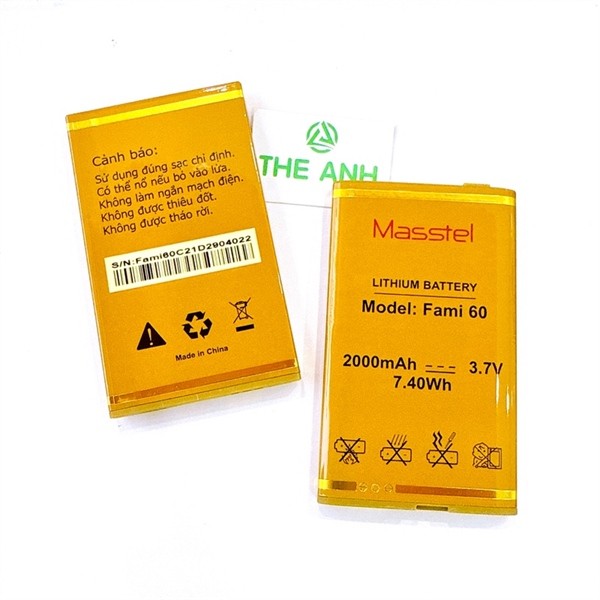 Pin máy phím Masstel Fami 60 4G hàng như hình.