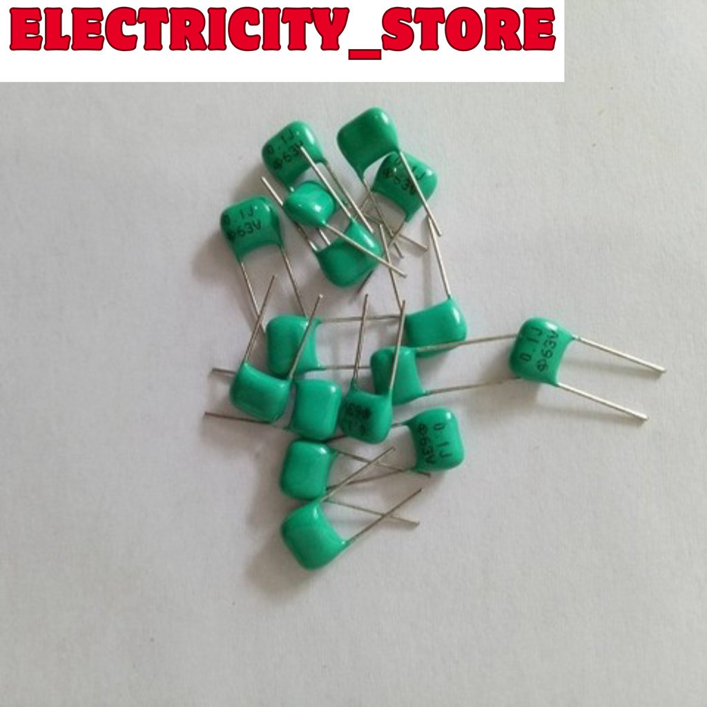 [10 Cái]- Tụ 100nF/63V (104/63V)