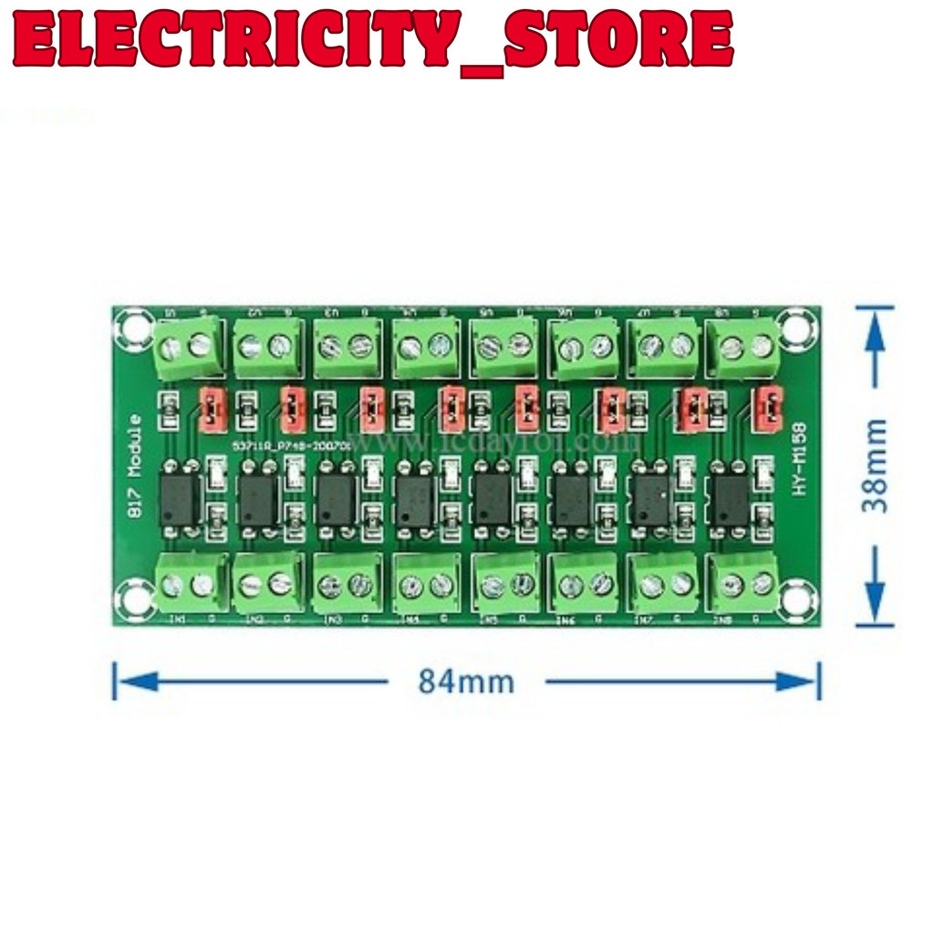 Module chuyển đổi điện áp 8 kênh PC817 opto cách ly
