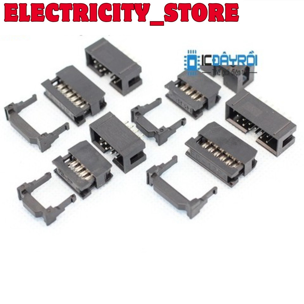 2.54mm 10-PIN IDC Socket Connector (gói 10 cái)