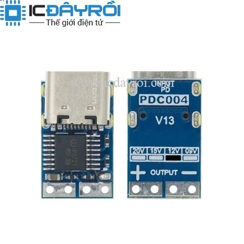 Mạch mồi kích sạc nhanh PDC004-PD-12V Type-C