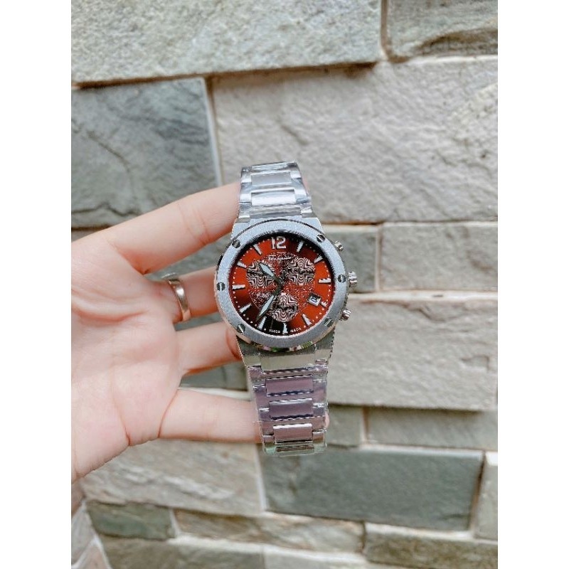 Đồng Hồ Nam Salvatore Ferragamo F80 Classic Chronograph kiểu dáng hublot case viền 6 đinh ốc nam tín