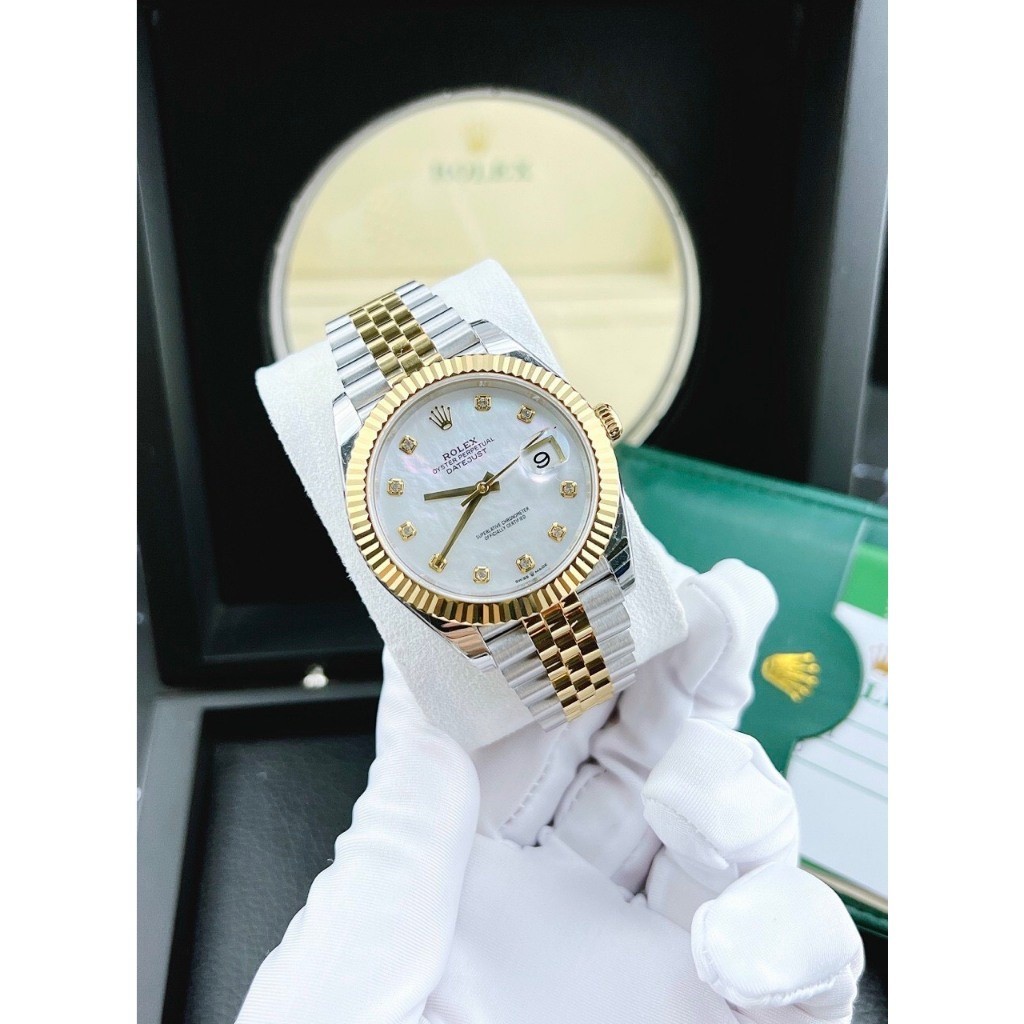 Đồng Hồ nam Rolex Datejust 41mm máy Cal 3235 31 chân kính 28800vph - thép cao cấp