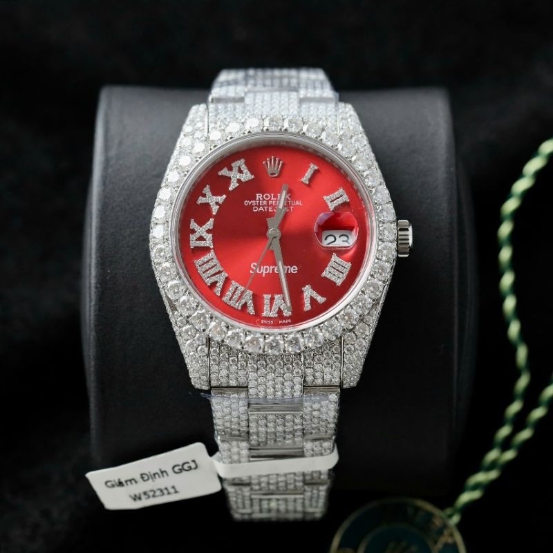 Đồng Hồ Nam Rolex DateJust Supreme 41mm 💎💎 Dây Oyster Đính Moissanite - Automatic – Caliber 3235