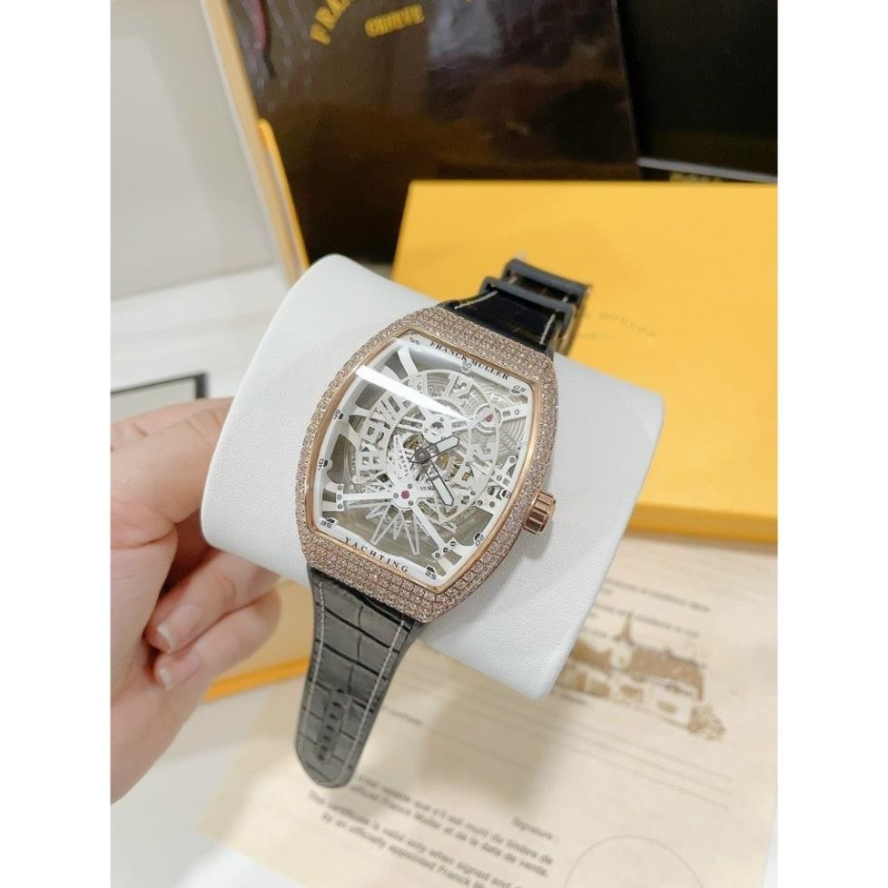 Đồng Hồ nam Franck Muller Vanguard v45 44mm máy cơ automatic - full đá CZ