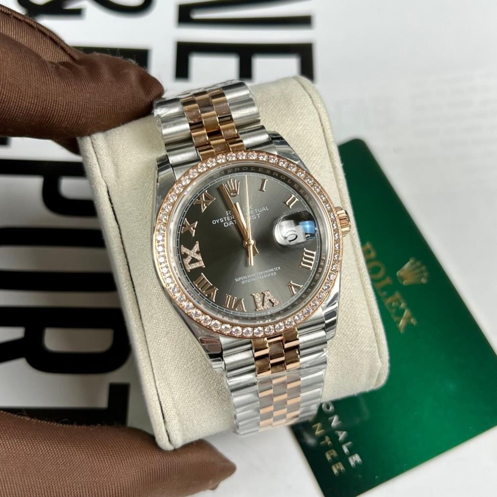 Đồng Hồ nam Rolex Datejust 41mm máy Cal 3235 31 chân kính 28800vph - thép cao cấp