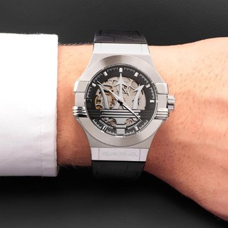 MASERATI POTENZA AUTOMATIC SKELETON DIAL MEN’S WATCH R8821108038 - Hàng Chính Hãng
