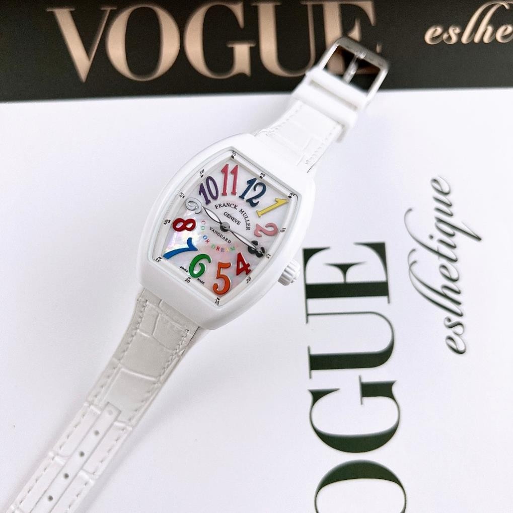 Đồng Hồ nữ Franck Muller Vanguard ABF 32mm máy Swissquartz thuỵ sĩ - mặt + khung ceramic