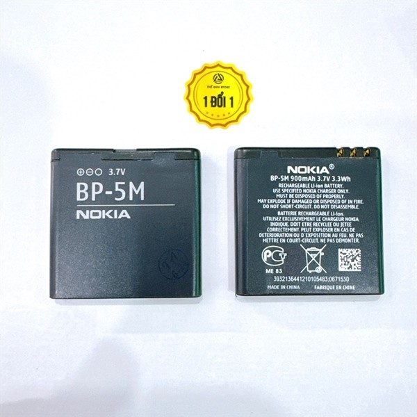 Pin Nokia 8600 / 5700 / 5610 / 7379 / 6110 / 6220c ( BP-5M ) hàng như hình.