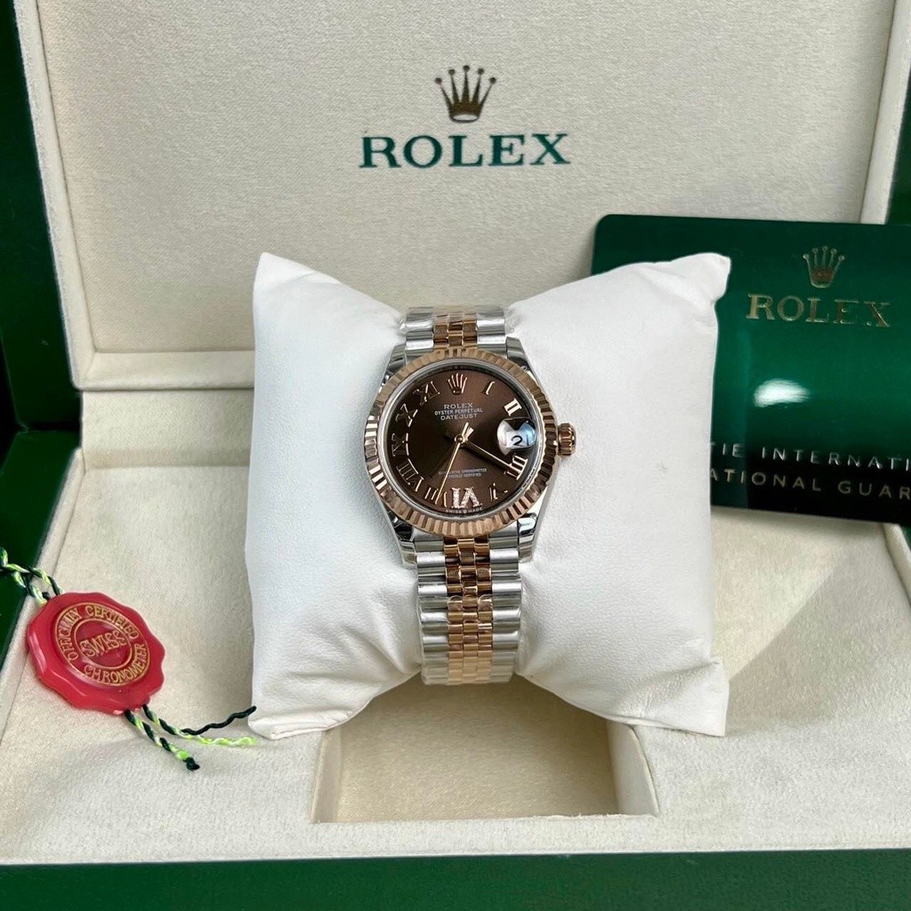 [TẶNG HỘP] Đồng hồ Nữ ROLEX Lady Oyster Perpetual Date Just SCL T- Thép 904L- automatic- 31mm- BẢO H