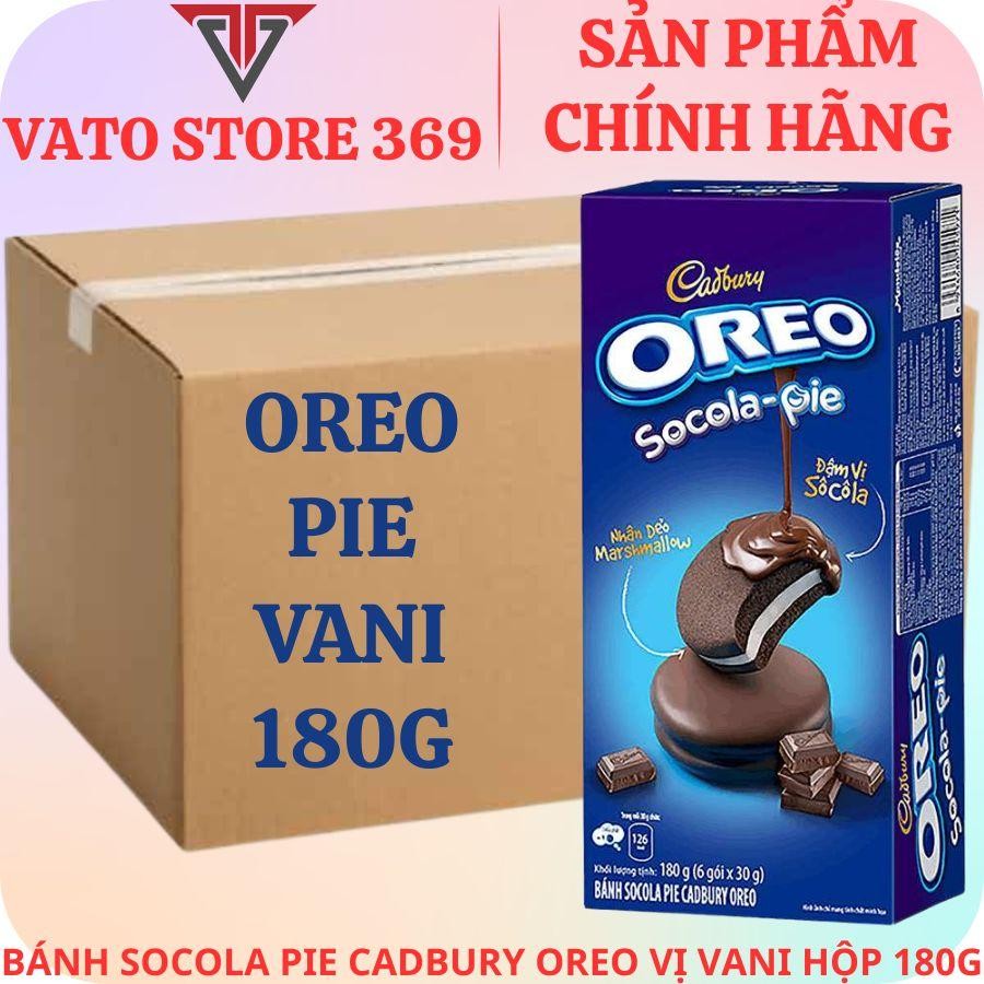 Bánh socola pie cadbury OREO vani hộp 180g