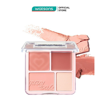 Phấn Má Hồng & Bắt Sáng 4 Ô Judydoll Blush & Highlight Palette 9g