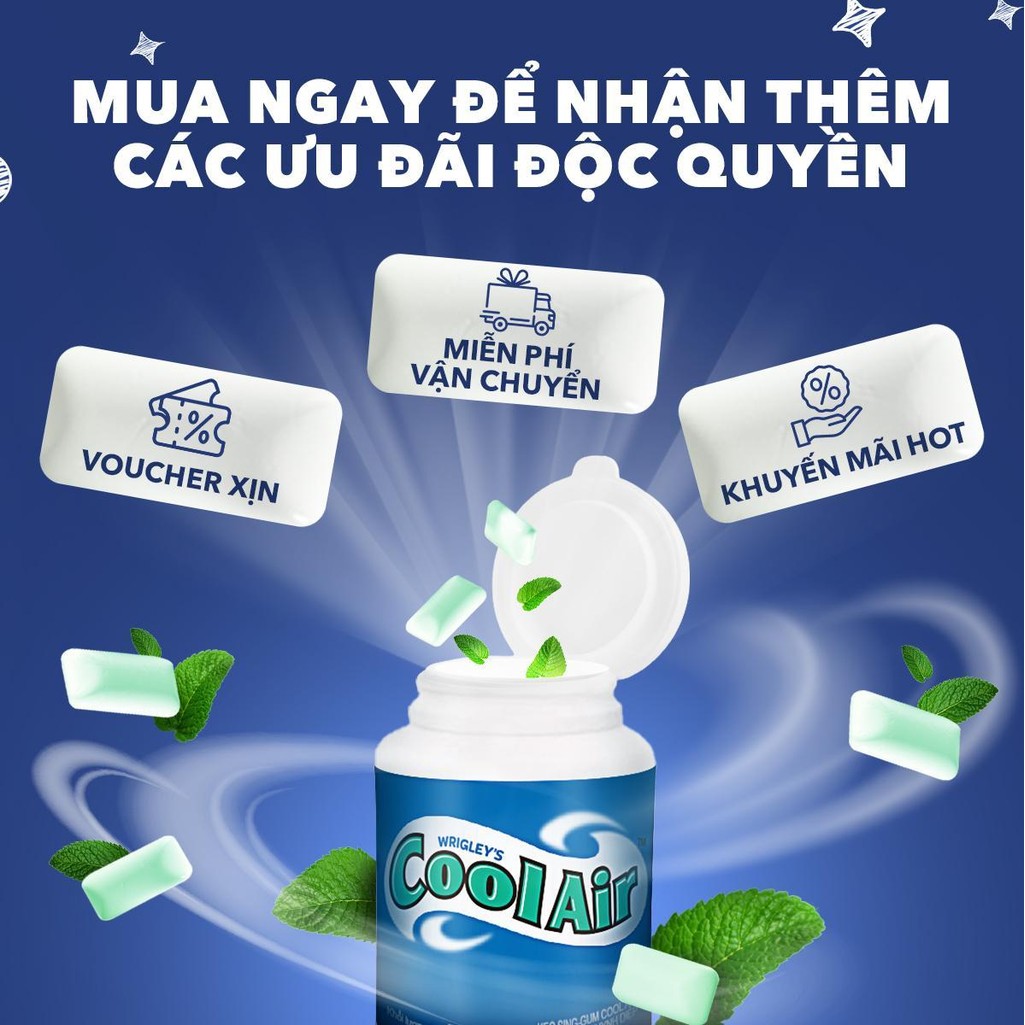 Combo 6 hũ kẹo Sing-gum Cool Air Candy hương bạc hà - khuynh diệp hũ 38 viên