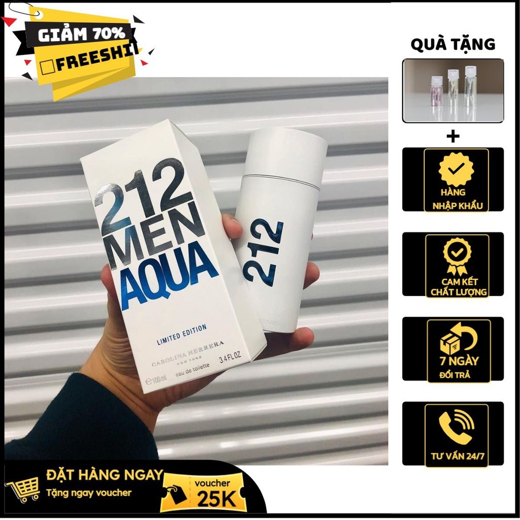 _𝕮𝖍 𝕻𝖆𝖗𝖚𝖒𝖊_ [CHUẨN AUTH] Nước hoa  Carolina Herrera 212 Men Aqua