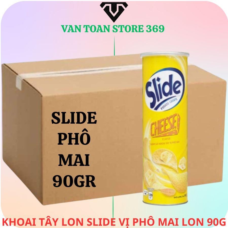 Bánh lát khoai tây SLIDE vị phô mai lon 90g
