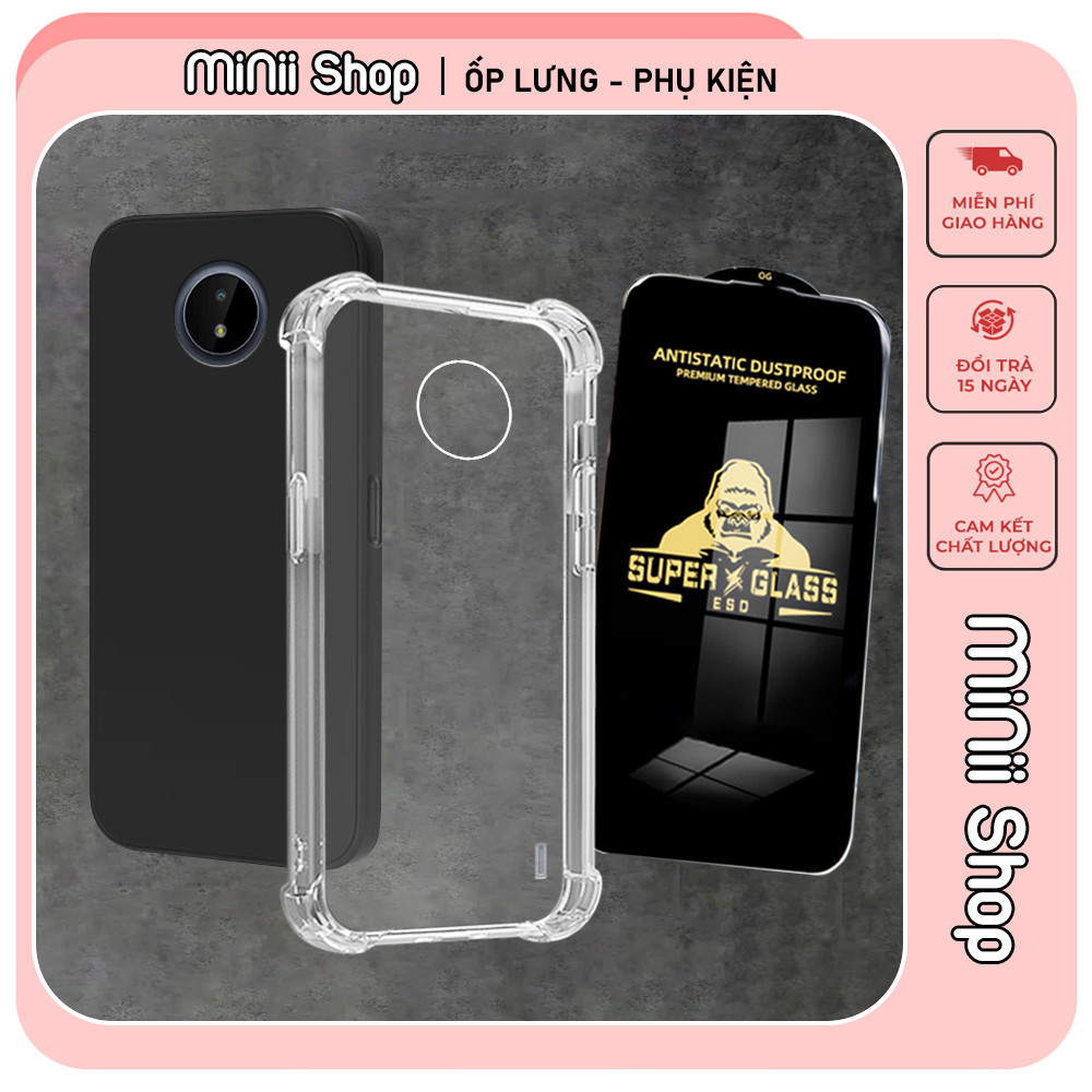 Ốp lưng Nokia 3.4 / G10 / C20 / C30 / C21 Plus chống sốc, trong suốt, bảo vệ camera