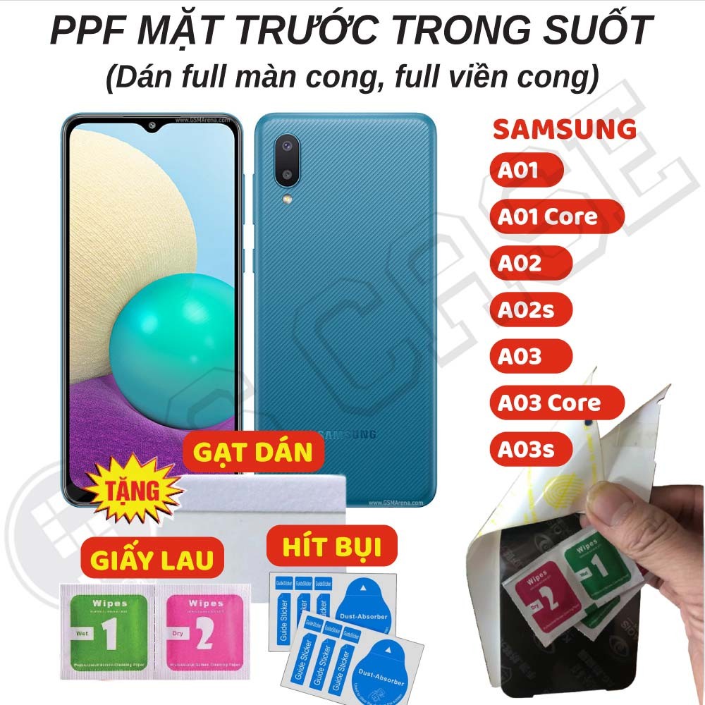 Dán PPF Full Màn Trong Suốt Samsung A03 Core A03s A02s A02 A01 Core A01
