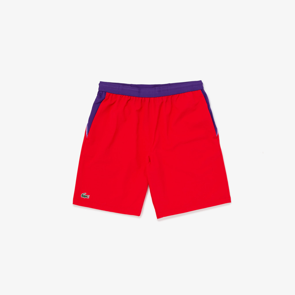 Quần Ngắn Thể Thao Lacoste x Novak Djokovic Nam Họa Tiết Colour Block