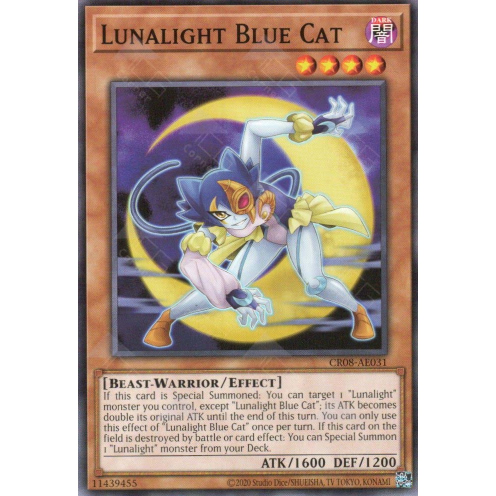 [ Bài Yugioh Chính Hãng ] CR08-AE031 Lunalight Blue Cat - Common