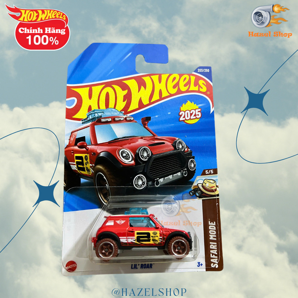 Hazel Shop - Xe mô hình Hot Wheels Lil' Roar (Mini Couper)