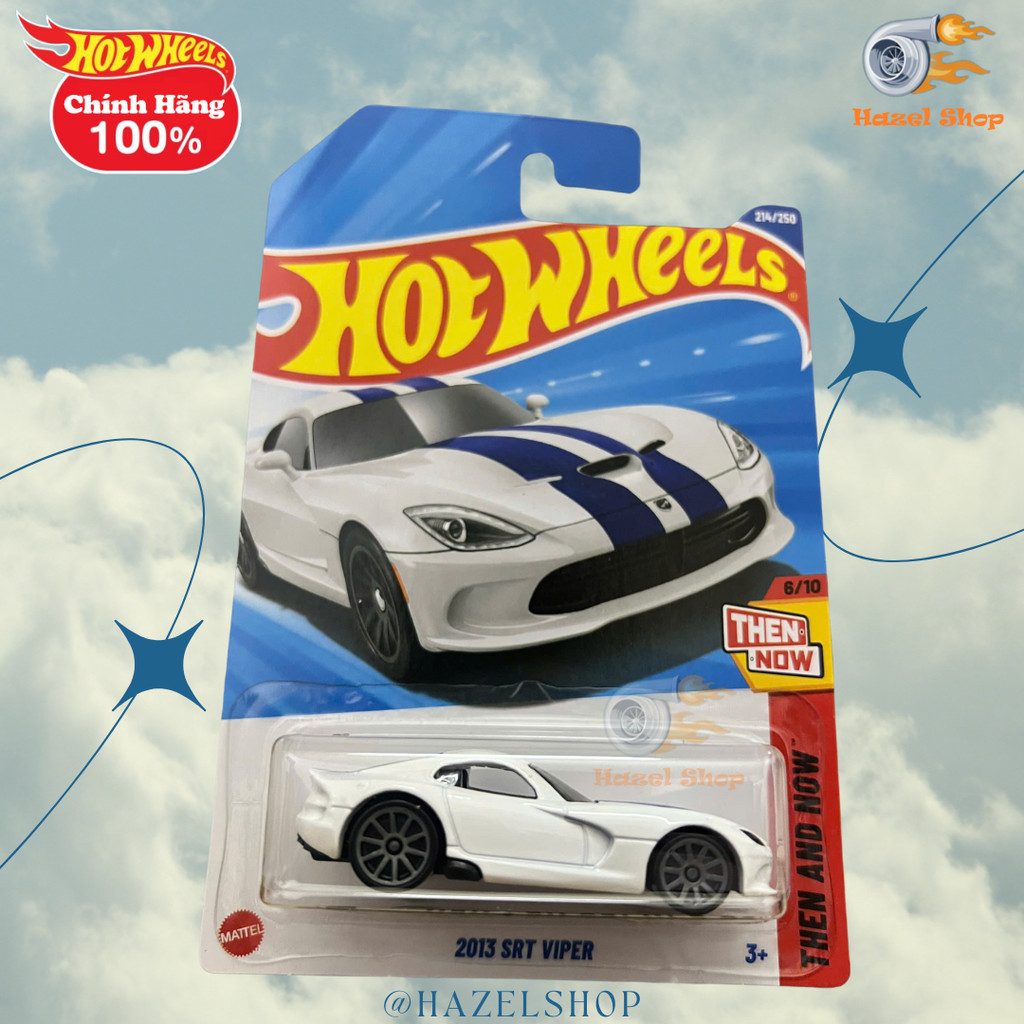 Hazel Shop - Xe mô hình Hot Wheels 2013 SRT Viper White Blue