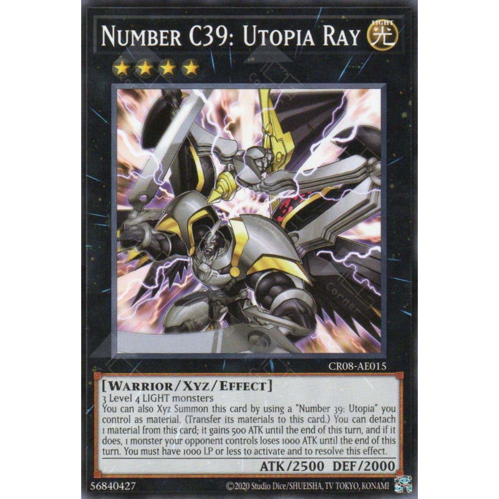 Thẻ bài Yugioh - CR08-AE015 - Number C39: Utopia Ray