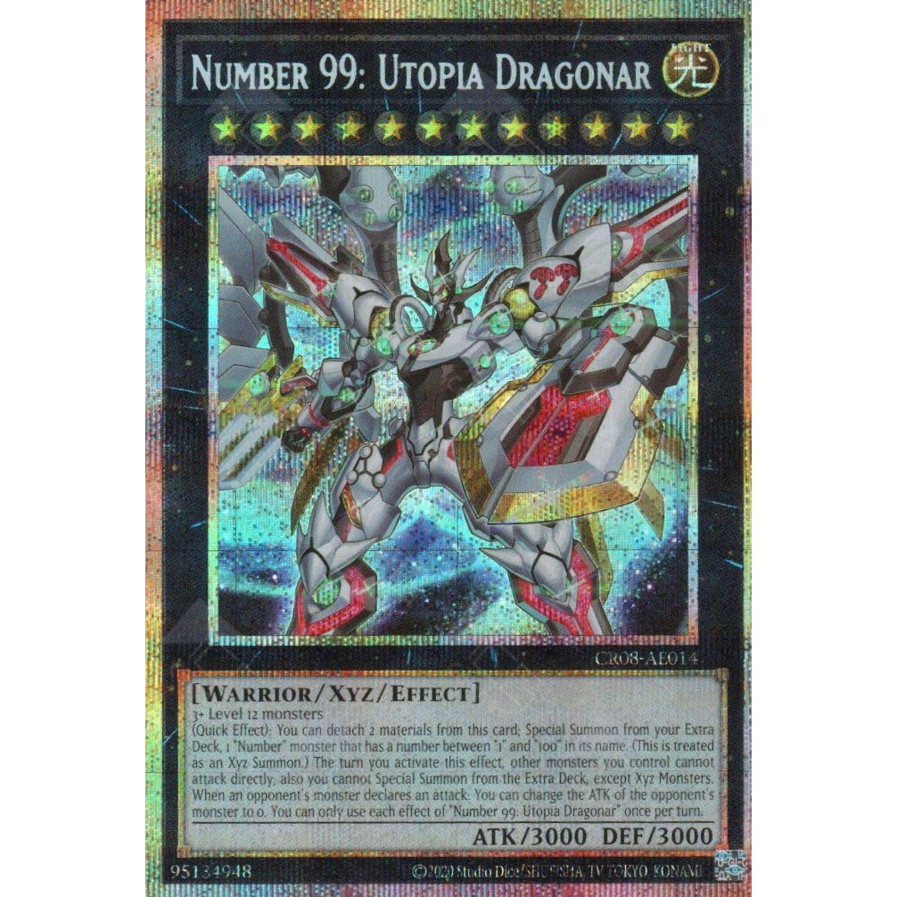 Thẻ bài Yugioh - CR08-AE014 - Number 99: Utopia Dragonar