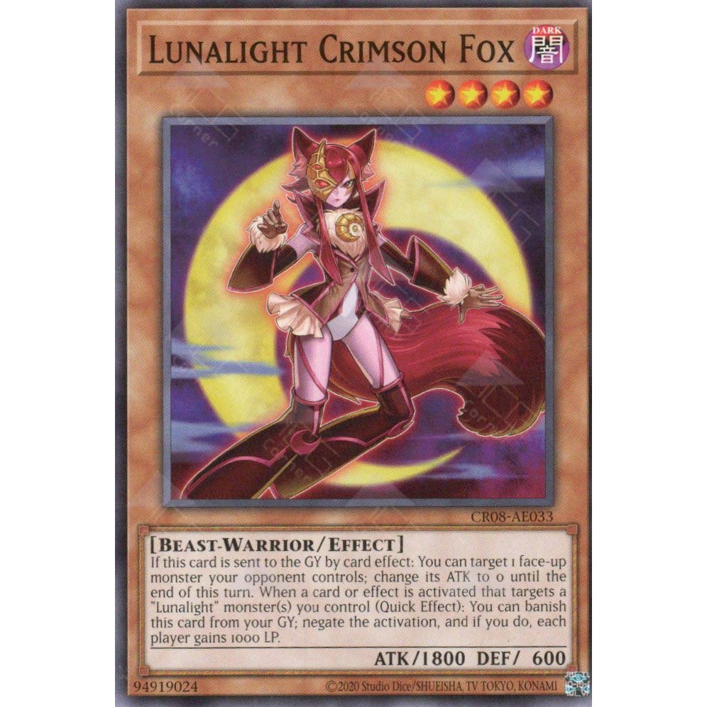 Thẻ bài Yugioh - CR08-AE033 - Lunalight Crimson Fox