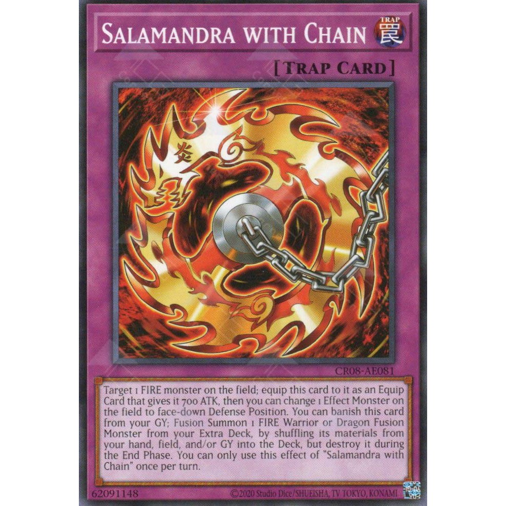 Thẻ bài Yugioh - CR08-AE081 - Salamandra with Chain
