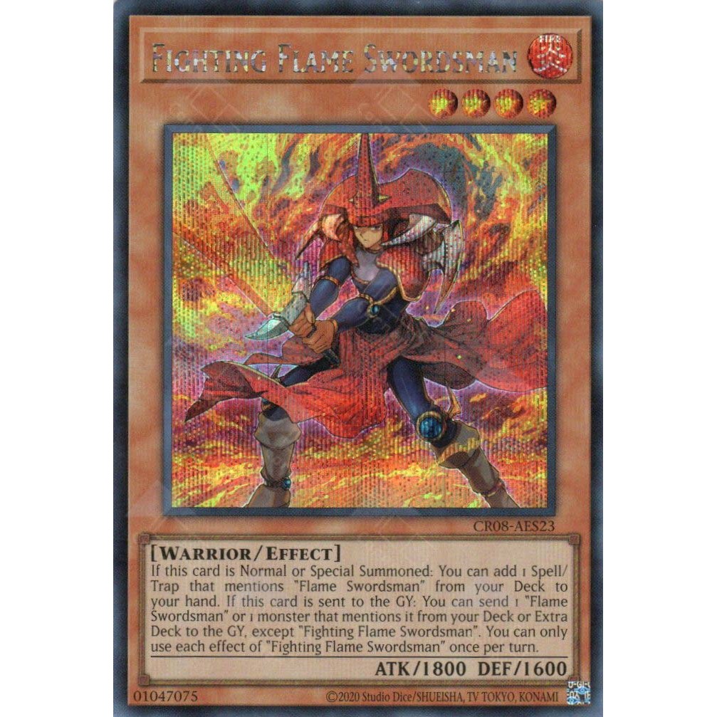 Thẻ bài Yugioh - CR08-AES23 - Fighting Flame Swordsman