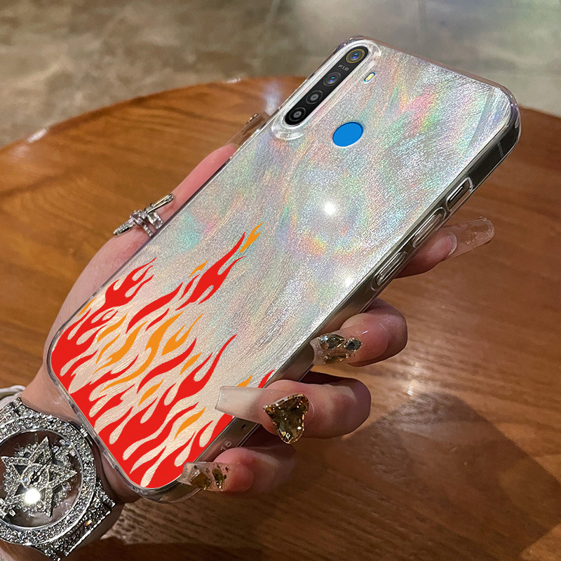 Ốp Lưng Realme 5 5i 5s 6i C3 C3i Narzo 10 10A 20A Case Hình ảnh Cartoon Flame YS0064
