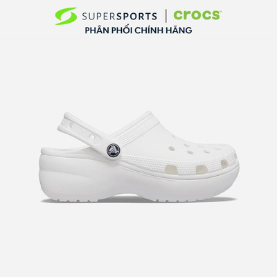 Giày Clog Nữ Crocs Classic Platform White - Trắng - 206750-100 ADS02 LS100
