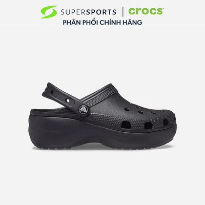 Giày Clog Nữ Crocs Classic Platform - Đen - 206750-001 ADS03 LS100