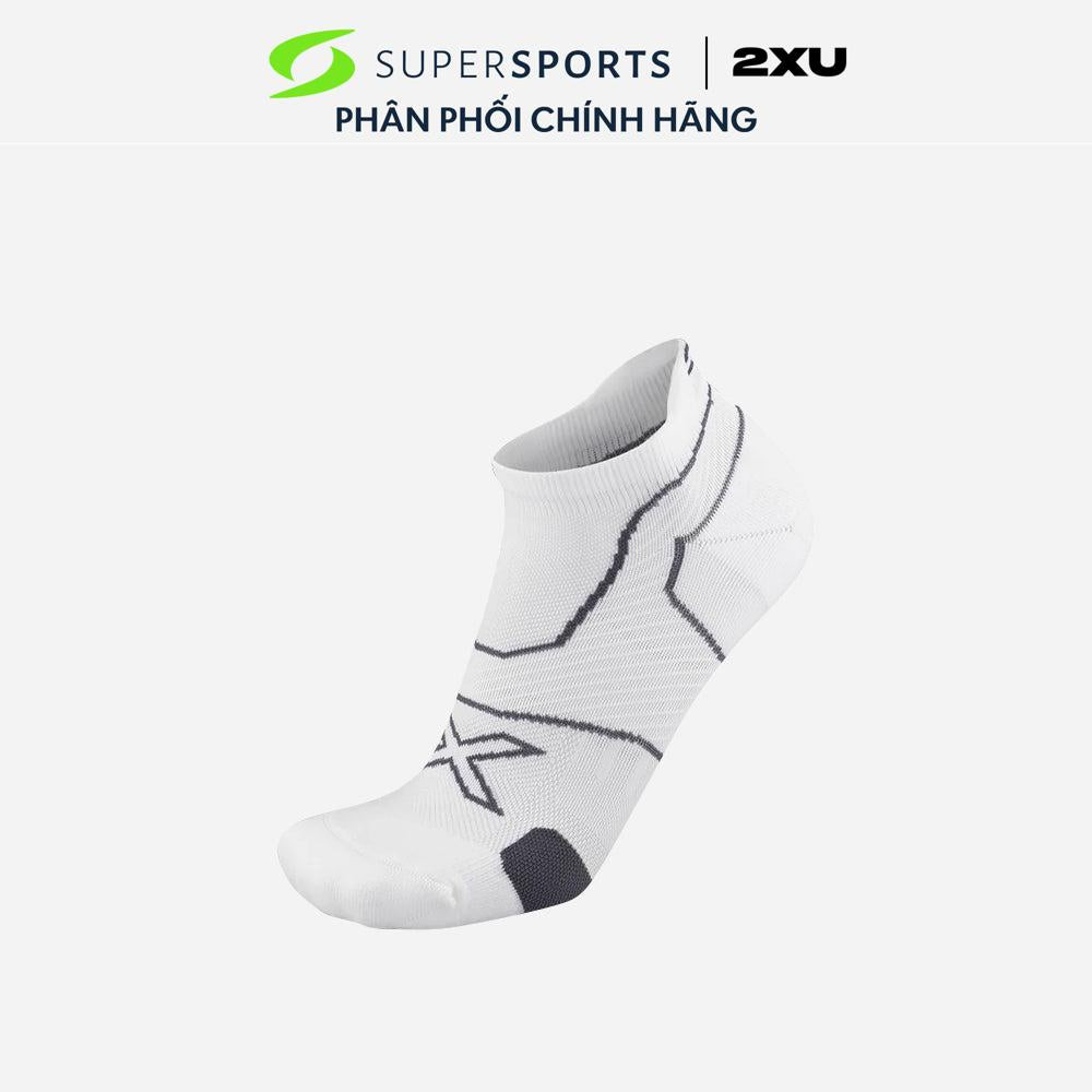 Vớ Thể Thao 2XU Vectr Cushion No Show - Trắng - UA5043e-WHT/GRY
