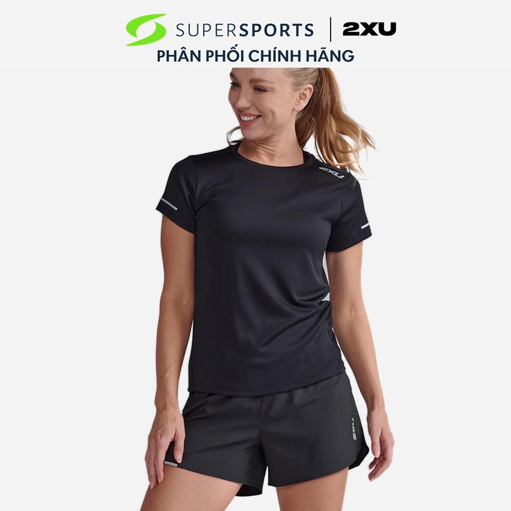 Áo Tay Ngắn Nữ 2XU Aero - Đen - WR6565a-BLK/SRF